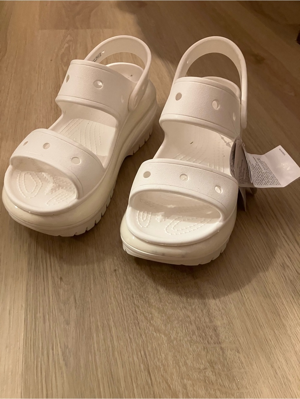 CROCS Mega Crush White Platform Sport Sandals